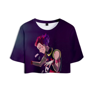 Joker Character Printed <b>Crop</b> <b>Top</b> Short Sleeve O-Neck Casual Men's T-Shirt <b>Red</b> Black Design - Product Image 5