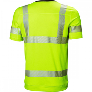 Construction Streetwear Security <b>T</b>-<b>shirt</b> for men Hi-<b>Vis</b> Reflective Tape <b>High</b> Visibility Working <b>T</b> <b>Shirt</b> - Product Image 2