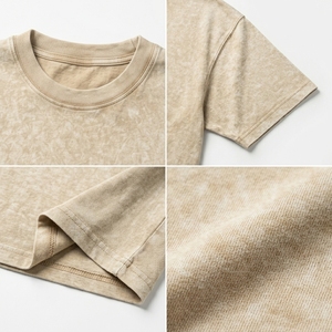 Vintage Washed Regular Fit Men's Jersey <b>Polyester</b>/Cotton <b>T</b>-<b>Shirt</b> Short Sleeve Crew Neck Blank Tee Eco-Friendly Custom Logo - Product Image 6