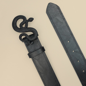 Ceinture en cuir véritable pour homme, tendances classiques, boucle à ardillon argentée, largeur 3,5 cm, 120 cm, légère, imperméable, haute résistance, élégante - Product Image 5