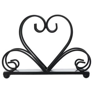 Elegante Porta Servilletas Decorativo de Hierro Negro para Mesa de Comedor, Dispensador de Servilletas Metálico con Diseño de Espiral para Cocina y Decoración del Hogar - Product Image 3