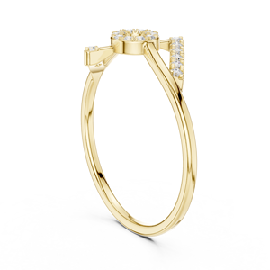 Anillo Geométrico de Oro Amarillo de Lujo para Mujer, Joyería Moderna Minimalista, Regalo de Aniversario - Product Image 3