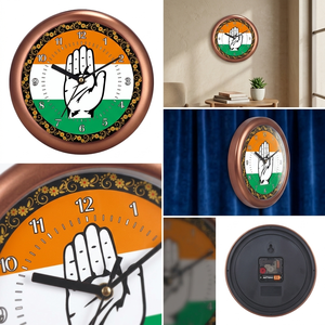 นาฬิกาแขวนผนังแบบกำหนดเองพร้อมรูปภาพของนักการเมืองชาวอินเดีย พิมพ์ด้วยระบบดิจิทัล สำหรับวันแม่และวันรับปริญญา - Product Image 3