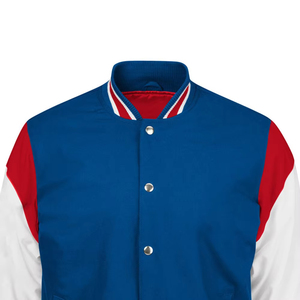 Custom Varsity <b>Jacket</b> <b>Men</b> Front Wholesale Price Hot Sale Streetwear Premium Quality Stand Collar Wool <b>Leather</b> Winter <b>Jackets</b> - Product Image 5