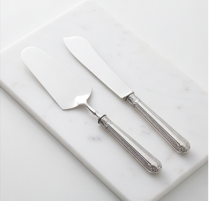Couteau à gâteau élégant de style royal en argent, outil de découpe de gâteau durable, idéal pour une utilisation quotidienne, la pâtisserie et les repas à la maison - Product Image 1