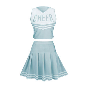 Uniforme de cheerleading pour femmes en gros à bas prix, design personnalisé, embellissements en strass, logo personnalisé, tissu 100% polyester - Product Image 5