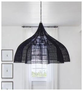 โคมไฟระย้าหวาย LED โคมไฟหวายสำหรับห้องนั่งเล่น - Product Image 6