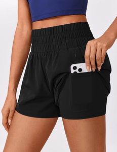 Shorts Deportivos de Secado Rápido para Mujer, Cintura Alta, 2 en 1, con Forro - Product Image 3