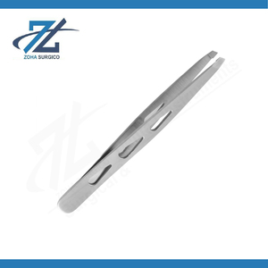 Pince à épiler professionnelle en acier inoxydable à pointe inclinée pour sourcils et cils, outil de maquillage multifonctionnel, fabriqué au Pakistan - Product Image 3