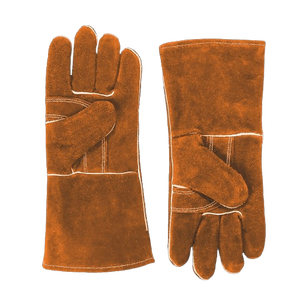 Gants de sécurité en cuir de vachette pleine fleur de qualité supérieure, robustes, renforcés, pour la lutte contre les incendies, la soudure industrielle, style uni - Product Image 2