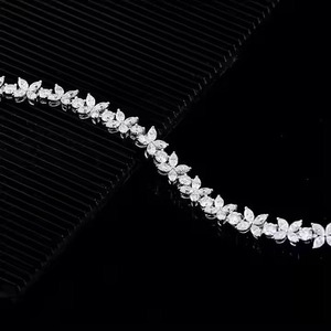 New Bracelet 18k Yellow/ White/ <b>Rose</b> Gold Chain Moissanite Bracelet Bangle Diamond Bracelet Gift for - Product Image 3