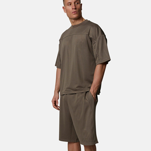 Camiseta de Manga Corta para Hombre, Talla Grande, Tejido de Malla Transpirable, Color Sólido, Cuello Redondo, Estilo Casual - Product Image 5