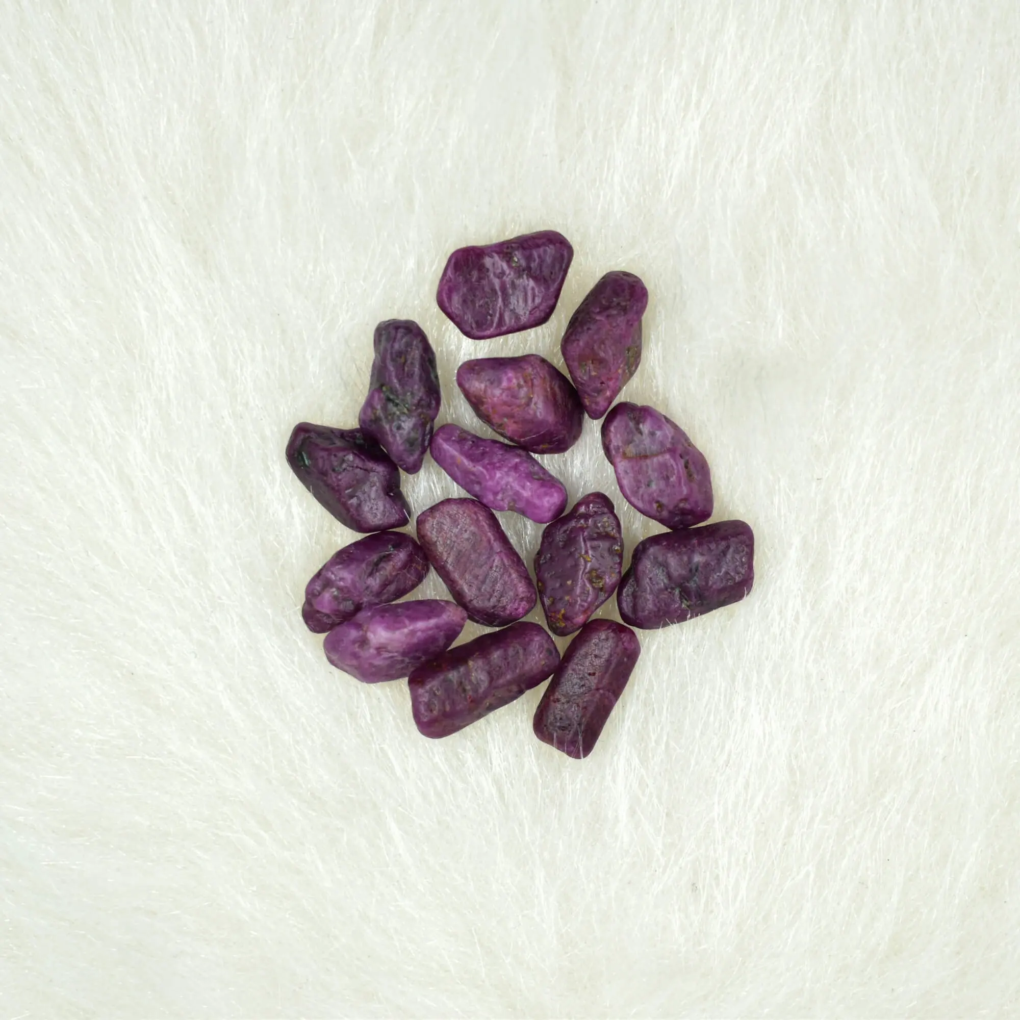Piedra rugosa de rubí sin cortar, gemas de grava rugosas, piedras naturales sin cortar, joyería