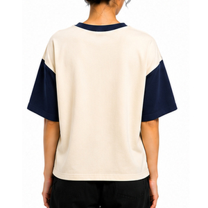 Custom Womens Boxy T Shirts Heavyweight Cotton Oversized Short Sleeve Casual Tee Wholesale OEM ODM Private Label Clothing Boxy - Product Image 4
