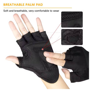 Gants de fitness en néoprène demi-doigts, confort supérieur, performance durable, légers, personnalisables, unisexes, vente en gros - Product Image 4
