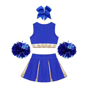 Factory Direct Custom Cheerleading Uniforms Comfortable Stretchable Girls Professional Team Sportswear Sets - Product Image 4