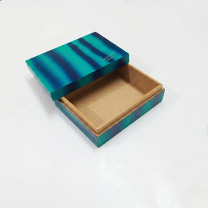 Handmade Black and Gold Wooden Storage Box with Lid Luxury Decorative Wooden Keepsake Box for Jewelry Watches Desk Accessories - Product Image 6
