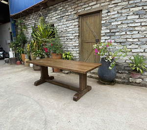 <b>Rustic</b> Brown Recycled Wood Oak Table Living Room Glass <b>Cabinet</b> Furniture for Home Use from VietNam. - Product Image 3