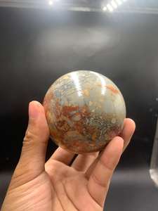 Esfera de Jaspe Maligano Indonesio Natural de 5 cm, Pulida y Lisa, Bola de Piedra Preciosa Multicolor para Decoración, Colección y Meditación - Product Image 4