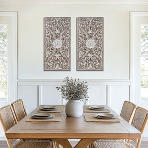 Dernier panneau mural en bois sculpté, design antique, finition parfaite et taille standard. - Product Image 2