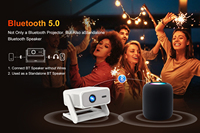 Meilleures ventes - Projecteur intelligent CRE F1 - 1080P - 350 lumens ANSI - Mise au point automatique - WiFi - BT 4K - LED - Portable - De poche - Android 9 - Professionnel - Pour la maison