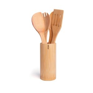 Set di Utensili da Cucina in Bambù Excelsa, 4 Pezzi, Manici in Legno Sostenibile - Product Image 1