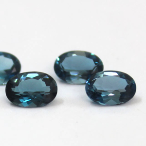 Topaze bleue de Londres naturelle, pierres précieuses facettées, taille ovale, pour la fabrication de bijoux - Product Image 1