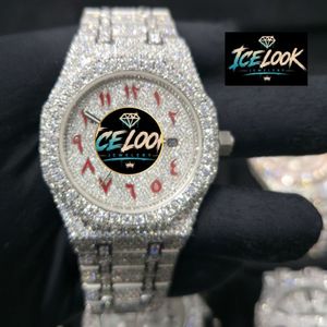 ICELOOK Women's Luxury Stainless Steel Watch 40mm Analog Quartz Sapphire Crystal 20mm Diamond Encrusted Luminous Fashion Jewelry - Product Image 1