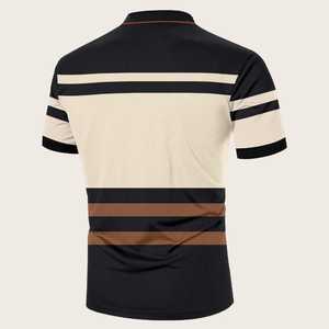 Camisetas Polo a Rayas de Alta Calidad, 100% Algodón, para Hombre, Manga Corta, Diseño Personalizado para Venta en Línea, Hecho en Pakistán. - Product Image 2