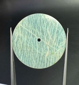 Cadran de montre avec mouvement NH35, pierre amazonite naturelle bleue, disque de 31,5 mm, épaisseur de 0,7 mm, classique et élégant pour la fabrication de montres - Product Image 1