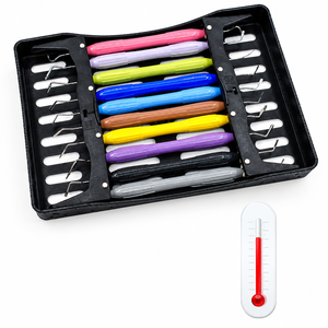 Juego de 10 Instrumentos Dentales para Rellenos de Composite con Mangos Ergonómicos Coloridos y Puntas Metálicas para una Aplicación Precisa de Resina - Product Image 4