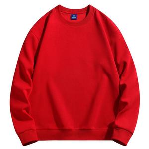 New Custom logo Crew Neck Sweatshirts 100% Cotton Oversized Streetwear Blank Thick Sweatshirts <b>Men</b> Plain O Neck Sweatshirts - Product Image 2