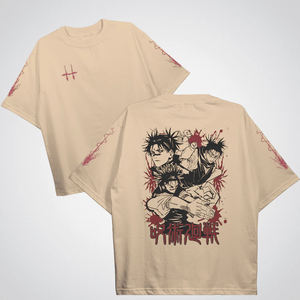 เสื้อยืดคอกว้างทรงหลวมสไตล์อนิเมะ Choso Jjk คุณภาพสูง ระบายอากาศได้ดี เป็นมิตรกับสิ่งแวดล้อม แห้งเร็ว ลายพิมพ์แบบวอช ผ้าถัก คอวี แขนสั้น - Product Image 5