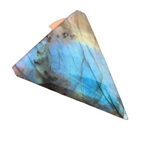 ลาบราดอไรต์ธรรมชาติพลอยเหลี่ยมเพชรพลอยสามเหลี่ยมรูปร่าง Briolette ลูกปัดทำไฟสีฟ้าเครื่องประดับสร้อยข้อมือสร้อยคอ - Product Image 1