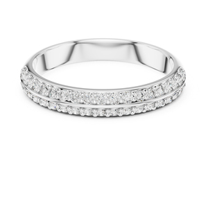 Anillo de Diamante Redondo Cultivado en Laboratorio en Oro Blanco de 14K para Mujer |   Anillo para Fiestas |   Diamante Cultivado Nuevo - Product Image 1