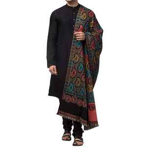 Chal de Pashmina Kani Sólido de Lujo, Tejido a Mano, Tradicional de Cachemira, Suave, Cálido y Elegante, Envoltura de Invierno de Primera Calidad para Hombre - Product Image 1
