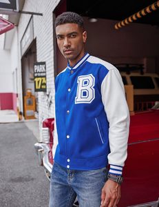 Veste universitaire personnalisée pour hommes et femmes, style Letterman brodé, corps en laine, manches en cuir, vêtement d'extérieur - Product Image 1