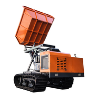Dumper sur chenilles de 4 tonnes à double levage hydraulique, personnalisable, certifié CE Euro V EPA, véhicule de transport sur chenilles pour la construction et l'agriculture
