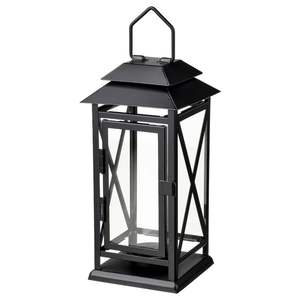 Lanterne en métal noir, porte-bougie décoratif, lanterne suspendue vintage pour la décoration de la maison, les mariages, les fêtes, l'éclairage extérieur du jardin et du patio - Product Image 2