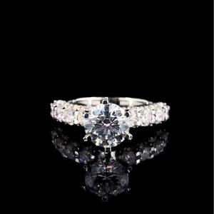 Anillo de Diamante Natural Certificado con Diseño Único, Plata de Ley 925, Ajustable, Joyería para Propuesta de Matrimonio, Disponible para la Venta - Product Image 3