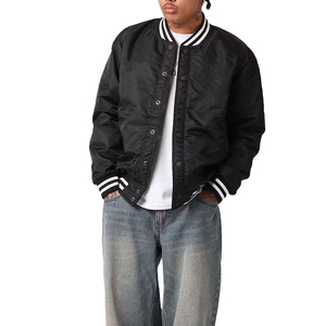 Vestes Letterman personnalisées brodées, vestes universitaires en mélange de laine avec manches en cuir, style streetwear, fourniture OEM - Product Image 1