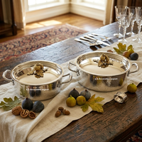 Casserole de luxe en acier inoxydable martelé avec couvercle en forme de citrouille doré, fabriquée à la main, pour mariage et décoration intérieure
