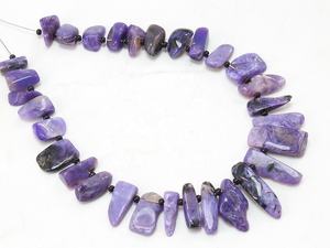 Charoita Morada en Bruto, en Forma de Barra, Pulida, Suave, de 8 Pulgadas, de 8-15 mm de Largo, para Hacer Joyería, Piedra Natural - Product Image 2