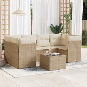 Ensemble de canapés de jardin beige - Product Image 1