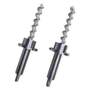 Vis sans fin d'alimentation OEM en acier allié usiné CNC, vis spirale pour équipement de convoyage, arbre de vis sur mesure de haute précision - Product Image 2