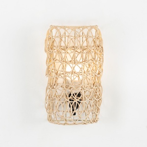 Woven rattan <b>light</b> <b>sconces</b> manufacturer direct price handmade <b>sconce</b> wall mounted lampshade - Product Image 3