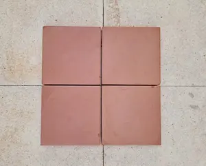 Revestimento de parede de terracota, 6x6 polegadas, barro vermelho, piso de argila e argila, para jardim, áreas externas, piso e parede, tijolos de cobertura