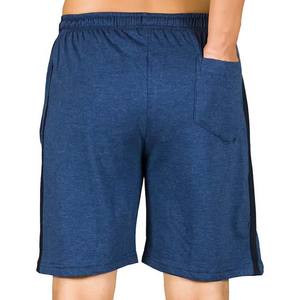 Shorts décontractés pour hommes en toile polyester/coton, taille mi-haute, avec cordon de serrage, logo imprimé par transfert thermique, respirants - Product Image 2