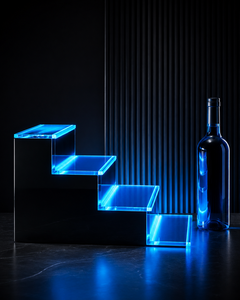 Custom for Modern Glossy Acrylic LED Retail Display <b>Stand</b> for Beer Wine-Pre-Assembled <b>Corner</b> Countertop Table Display - Product Image 6
