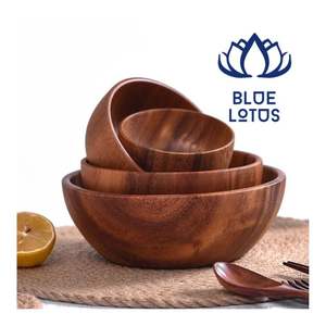 POPULAR PICK 2026 Wooden Bowl Solid Wood Serving Bowl for Fruit Presentation and Snack Serving - Product Image 1
